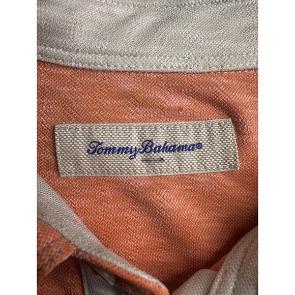 Tommy Bahama Polo Shirt Mens 2XL Orange Heather Modal Blend Casual Golf - Picture 4 of 8